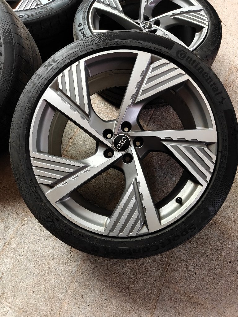 Originele 22 inch Audi Etron velgen, Auto-onderdelen, Banden en Velgen, Ophalen, 265 mm, Banden en Velgen, Nieuw