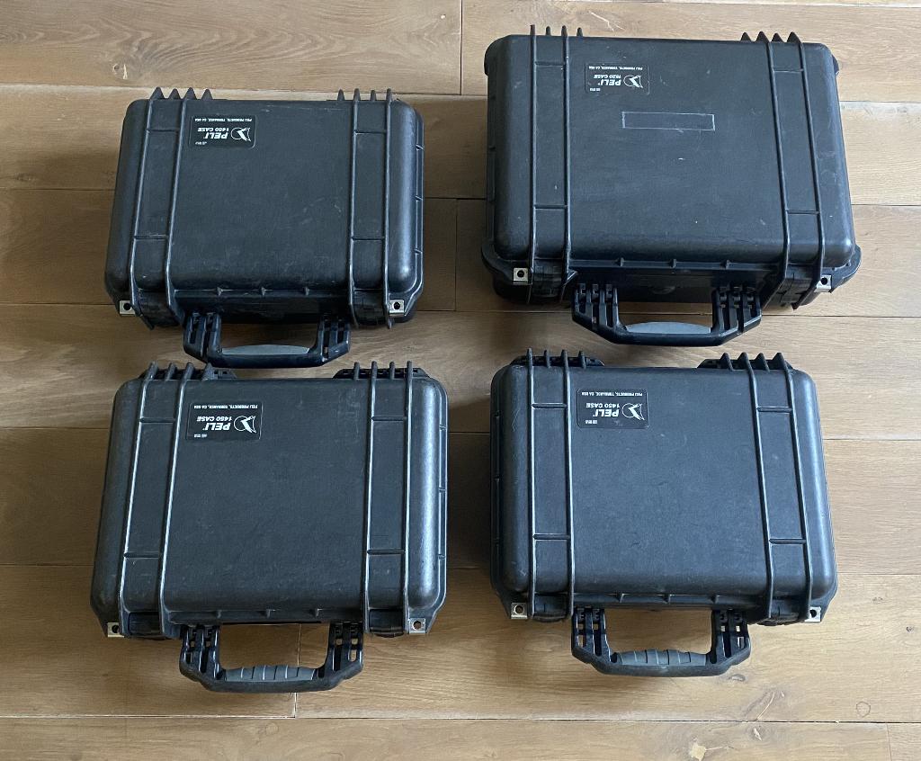 PELI CASES - 4 STUKS - IN PRIMA STAAT, Audio, Tv en Foto, Overige Audio, Tv en Foto, Gebruikt, Ophalen