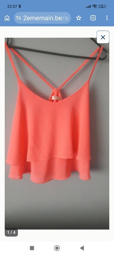 TOP zalm S, Kleding | Dames, Topjes, Ophalen of Verzenden, Gedragen, LUCY, Oranje