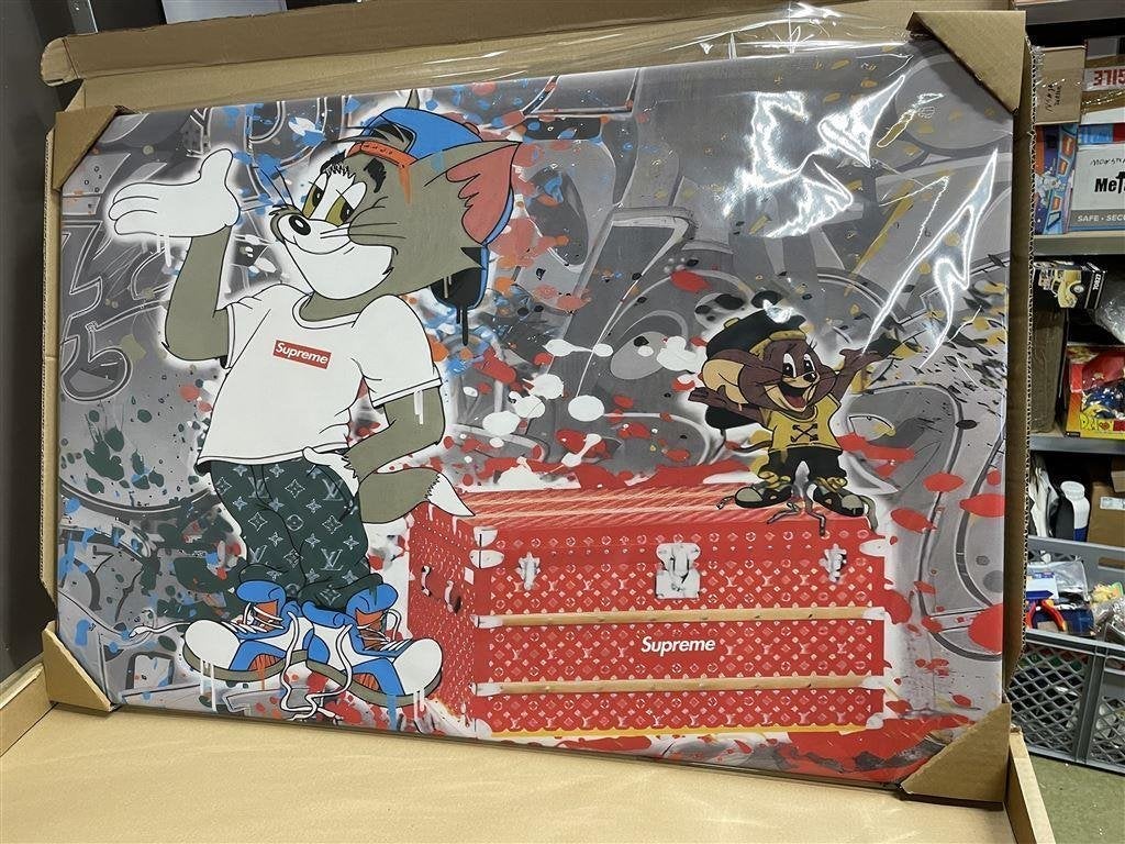 Tom and Jerry Supreme schilderij, Ophalen of Verzenden, Zo goed als nieuw, Schilderij