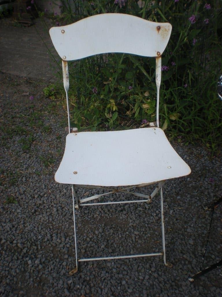 2 ijzer tuinstoelen voor 15 €, Tuin en Terras, Tuinstoelen, Ophalen, Inklapbaar