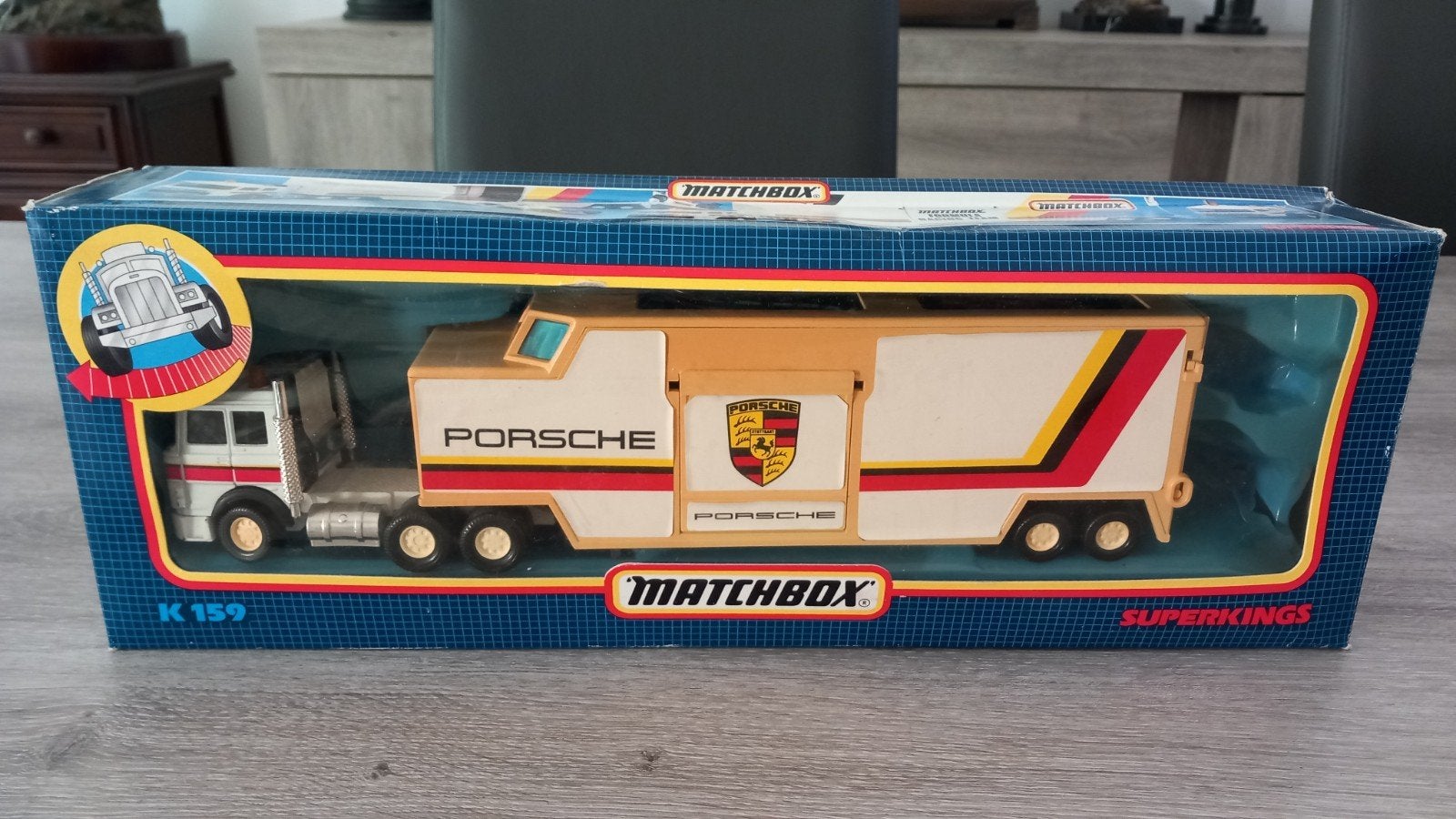 Matchbox Superkings K159 Porsche Racing Transporter, Hobby en Vrije tijd, Ophalen