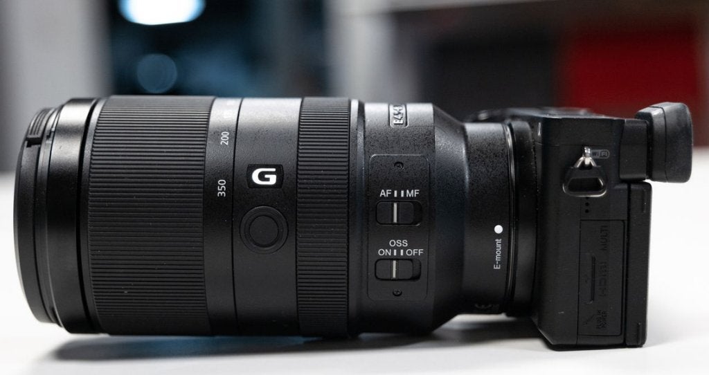 Neuf , Sony E 70 - 350mm f/4.5-6.3 G OSS, Sony E-mount, Sony, Zo goed als nieuw, Handmatige focus