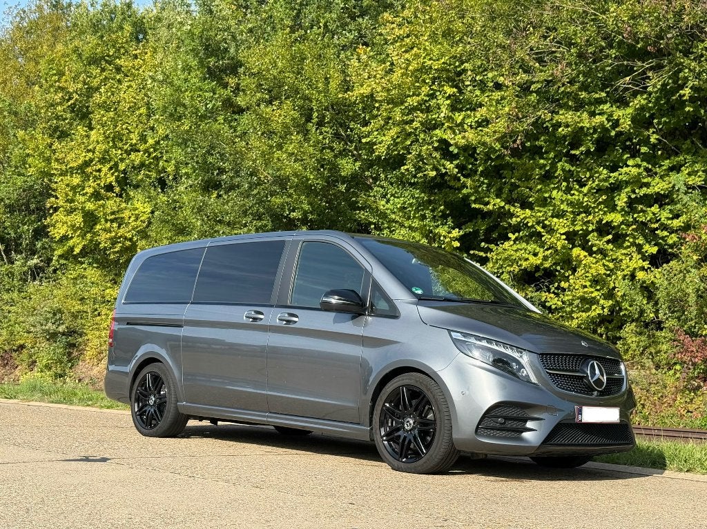 Mercedes-Benz V300d AMG-Line L2 Dubbele Cabine Lichte Vracht, Autos, Cuir, Argent ou Gris, Commande vocale, Euro 6
