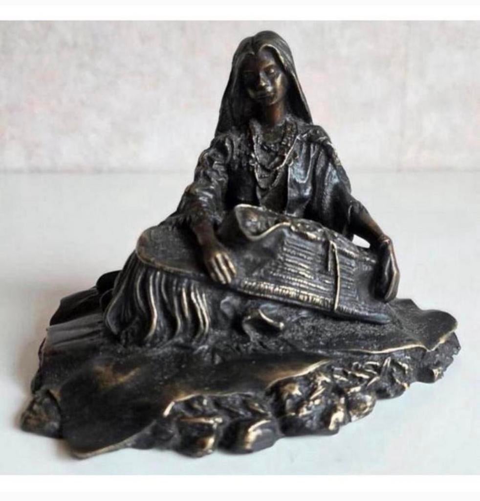 Franz iffland 1862-1935 sculptuur Moeder met Kind - Brons, Ophalen of Verzenden, Beeld, Handgemaakt, Brons