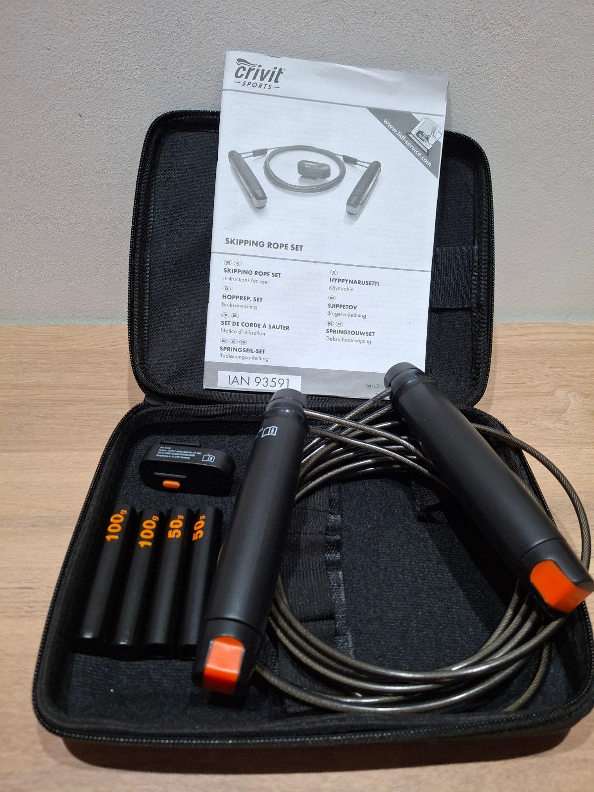 springtouw met gewichten en timer, nieuw., Sport en Fitness, Ophalen
