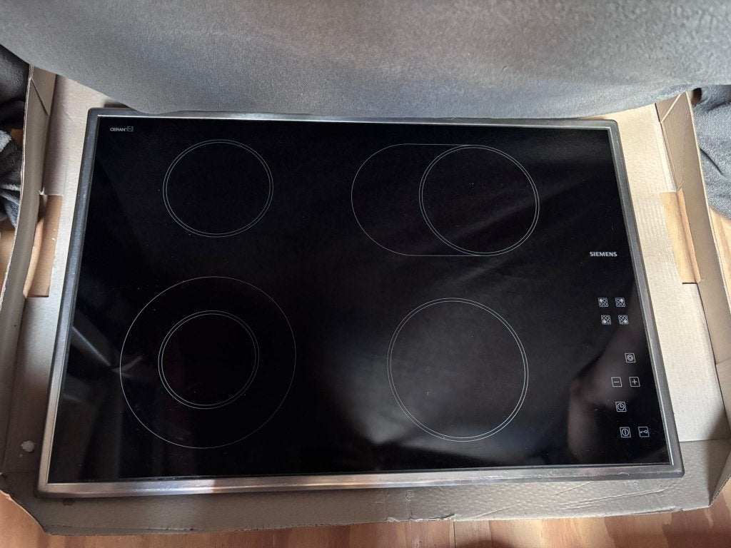 keramische kookplaat, Elektronische apparatuur, Ophalen, 4 kookzones, Zo goed als nieuw, Inbouw