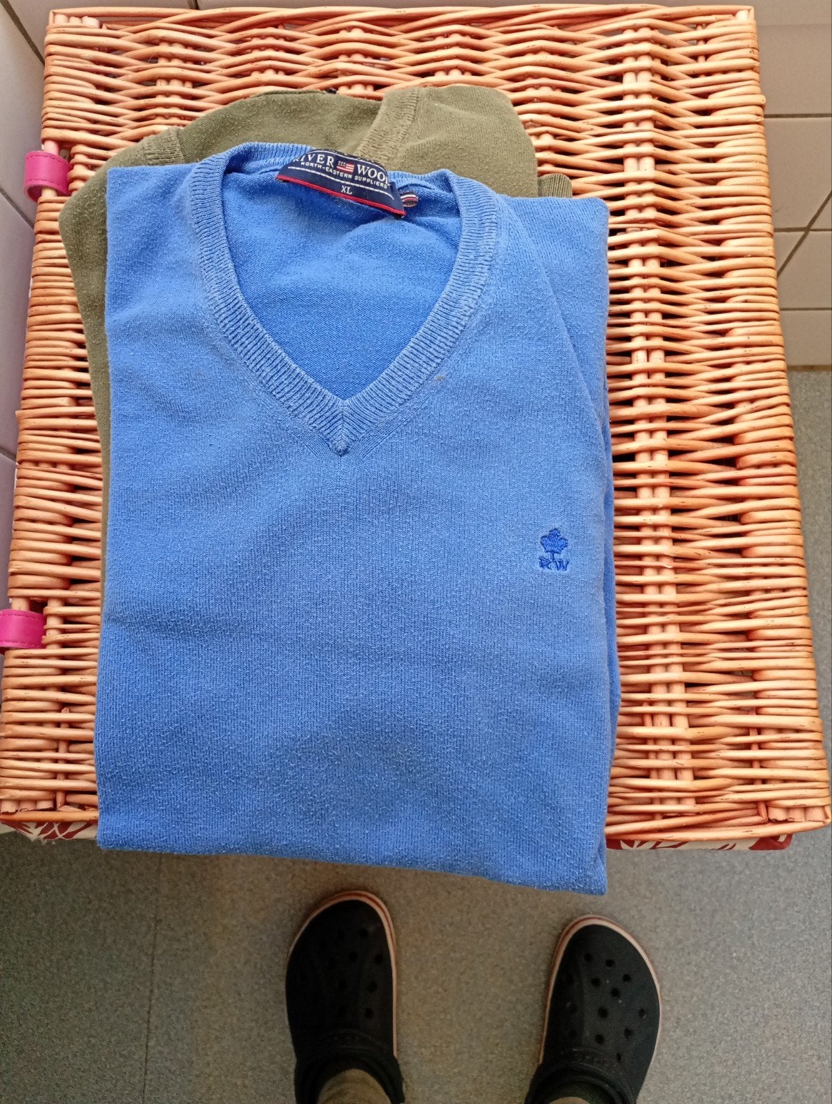 2 pull XL Marc Rivewoods, Taille 56/58 (XL), Enlèvement, Porté, Bleu
