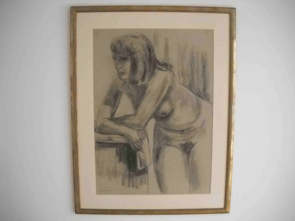 Tekening naakt (stijlvol, niet vulgair), Antiquités & Art, Enlèvement, Dessin, Sous verre