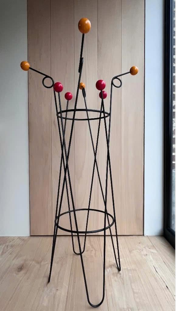 Kleine kleurrijke vintage kapstok – Roger Féraud, Huis en Inrichting, Woonaccessoires | Kapstokken, Ophalen, Gebruikt, 100 tot 150 cm