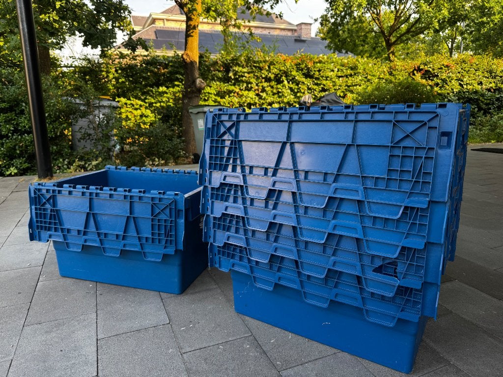 5 stevige opbergboxen met krokodil-sluiting, Ophalen, Gebruikt
