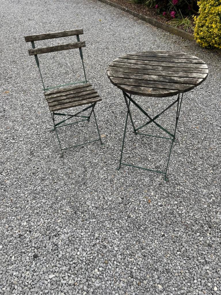 Ensemble table et chaise, Jardin & Terrasse, Ensembles de jardin, Enlèvement, Comme neuf, Chaise