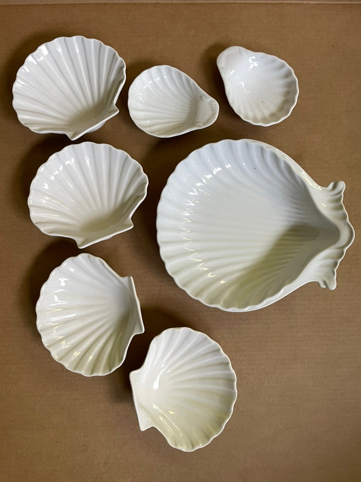 Vintage schelpen servies, Enlèvement, Comme neuf, Vintage