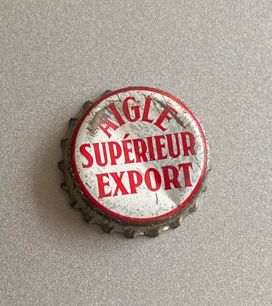 Oude capsule kroonkurk brouwerij AIGLE-BELGICA te BRUGGE, Verzamelen, Ophalen of Verzenden, Gebruikt
