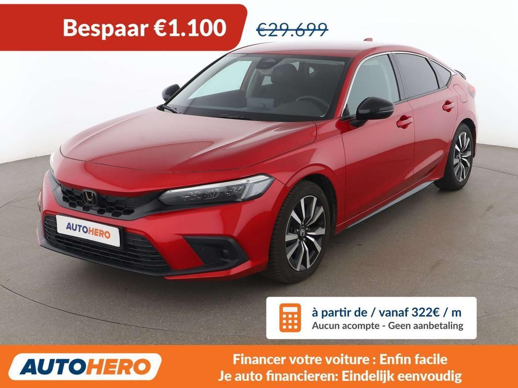 Honda Civic 2.0 e:HEV Elegance (bj 2025, automaat), Auto's, Honda, Stof, 5 deurs, Hybride Elektrisch/Benzine, Te koop