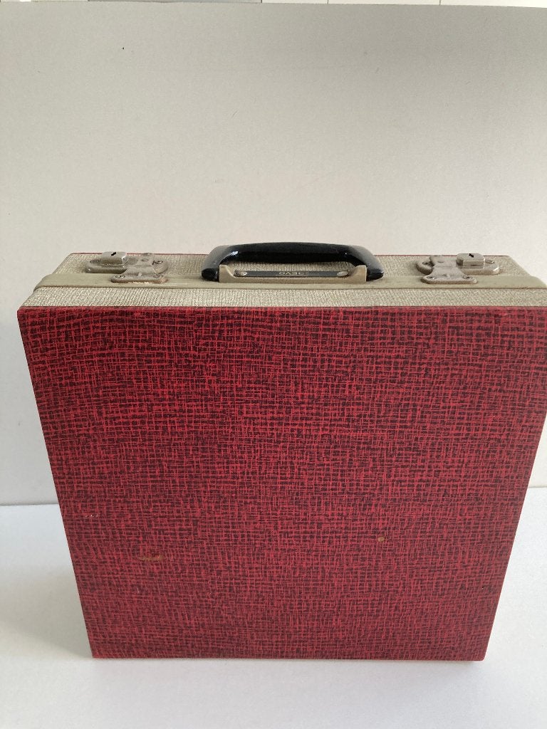 Retro opbergkoffer BEVO voor Lp / Vinyl platen jaren 60/70, Audio, Tv en Foto, Platenspelers, Ophalen of Verzenden, Gebruikt, Platenspeler-onderdeel
