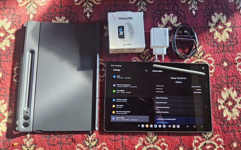 Samsung Galaxy Tab S9 FE+,bijna nieuw accessoires smartwatch, Computers en Software, Android Tablets, Ophalen of Verzenden