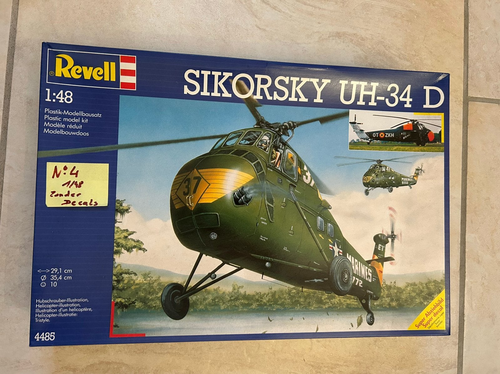 Revell Sikorsky UH-34D 1/48  – zonder decals, Ophalen of Verzenden, Zo goed als nieuw, Revell