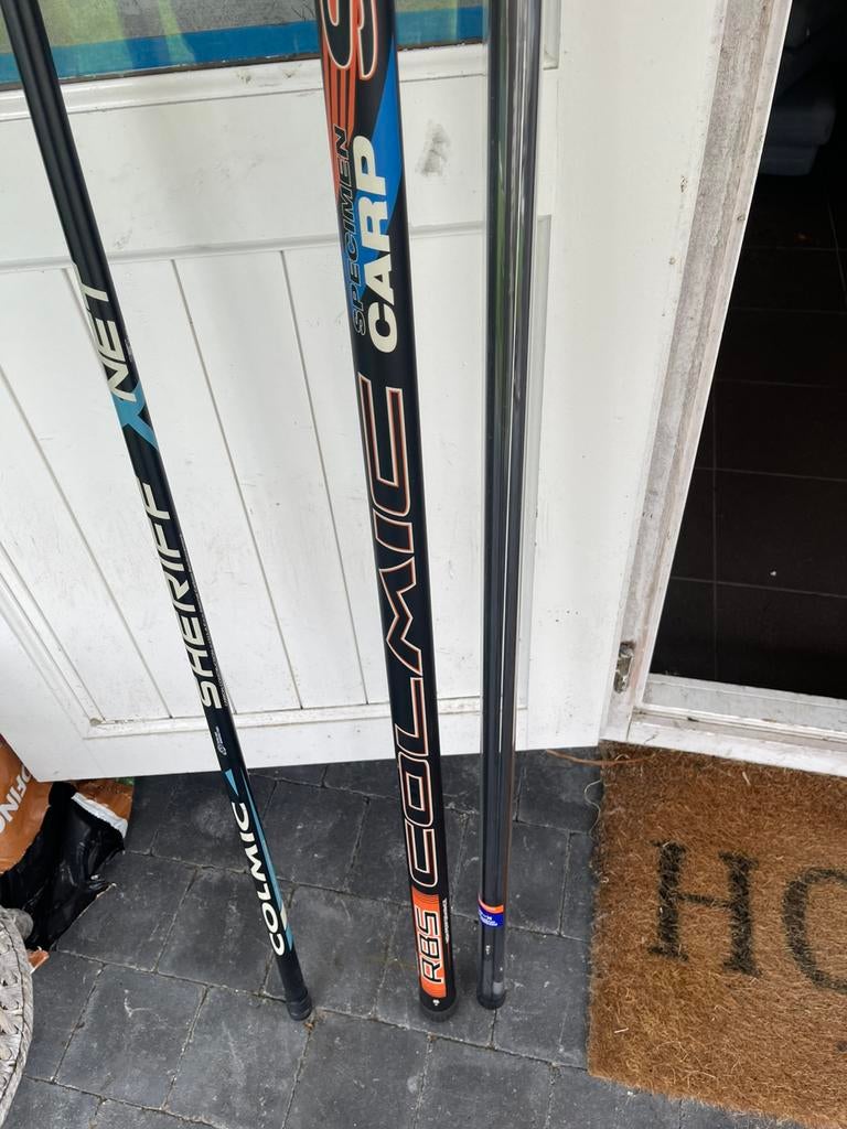Colmic speed carp 10 m en schepstok colmic sherif, Ophalen, Zo goed als nieuw