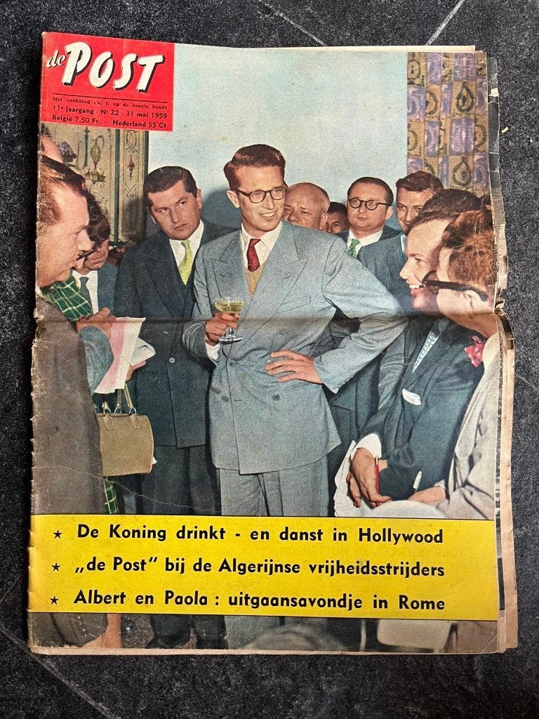 De post - 31 mei 1959 - Koning Boudewijn - Albert - Paola, Enlèvement ou Envoi