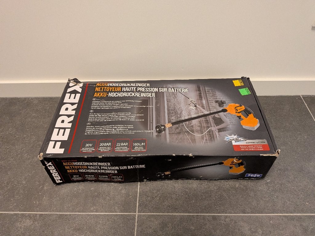 Draadloze accu hogedrukreiniger ferrex, Tuin en Terras, Hogedrukreinigers, Ophalen, Nieuw, Accu, Ferrex