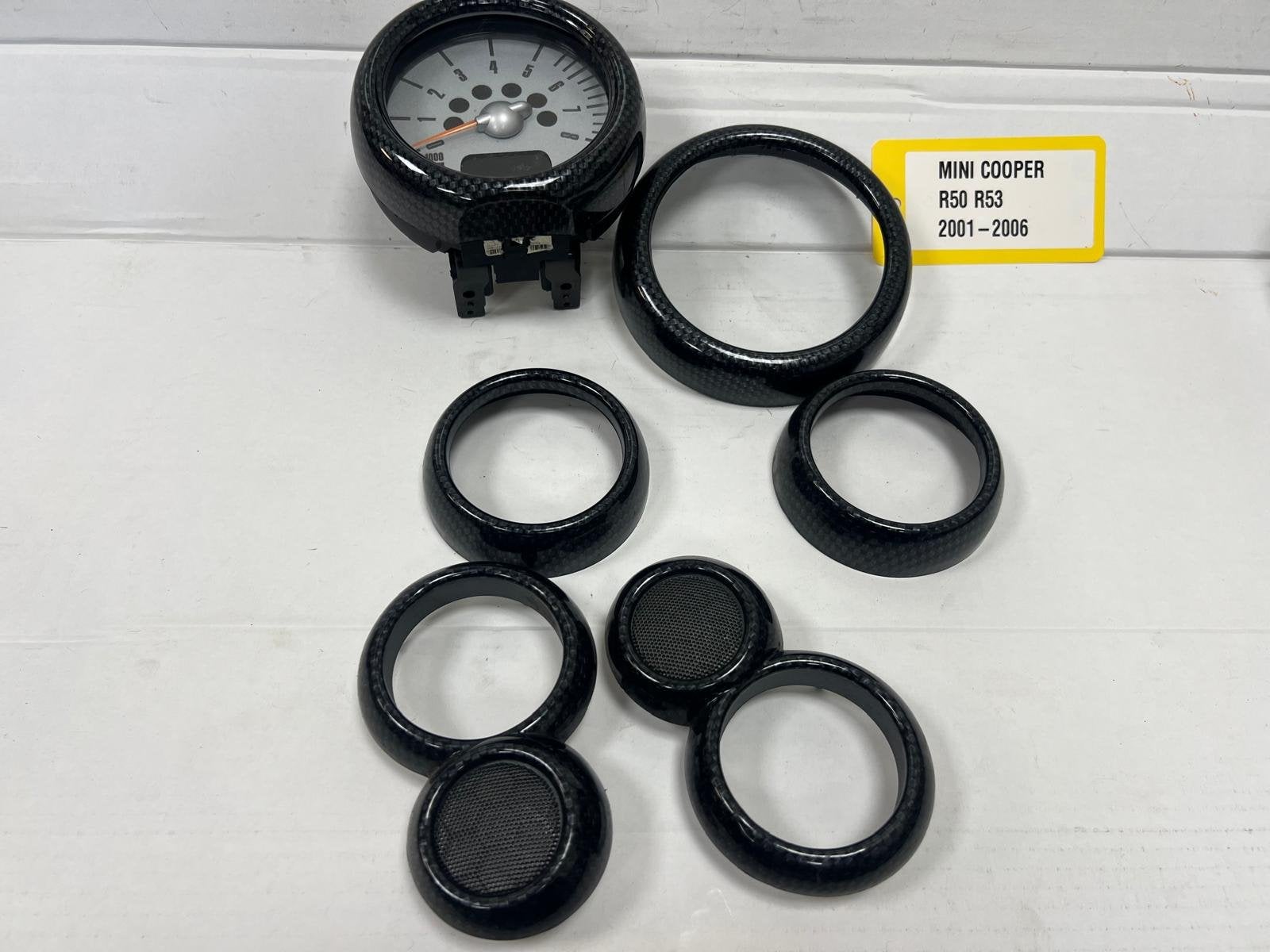 MINI Cooper R50 R53 Interieur Sierlijsten Carbon 2001-2006, Gebruikt, Customer.service@mini.co.uk, Mini, BMW AG