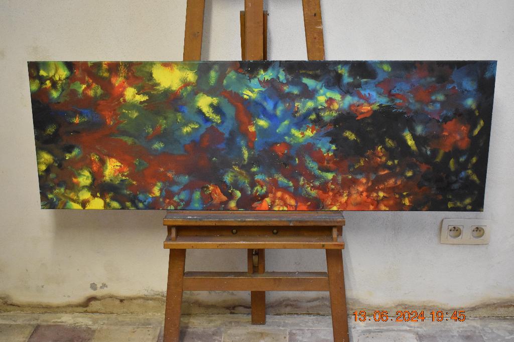 Abstract schilderij, serie nr. (45) van joky kamo, Antiek en Kunst, Kunst | Schilderijen | Abstract, Ophalen