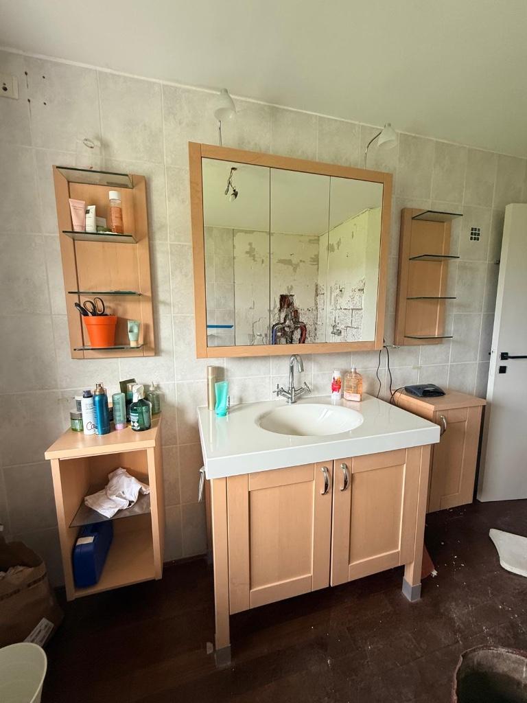 Badkamermeubel en spiegelkast, Huis en Inrichting, Badkamer | Badkamermeubels, Ophalen, 100 tot 150 cm, 50 tot 100 cm, 50 tot 75 cm