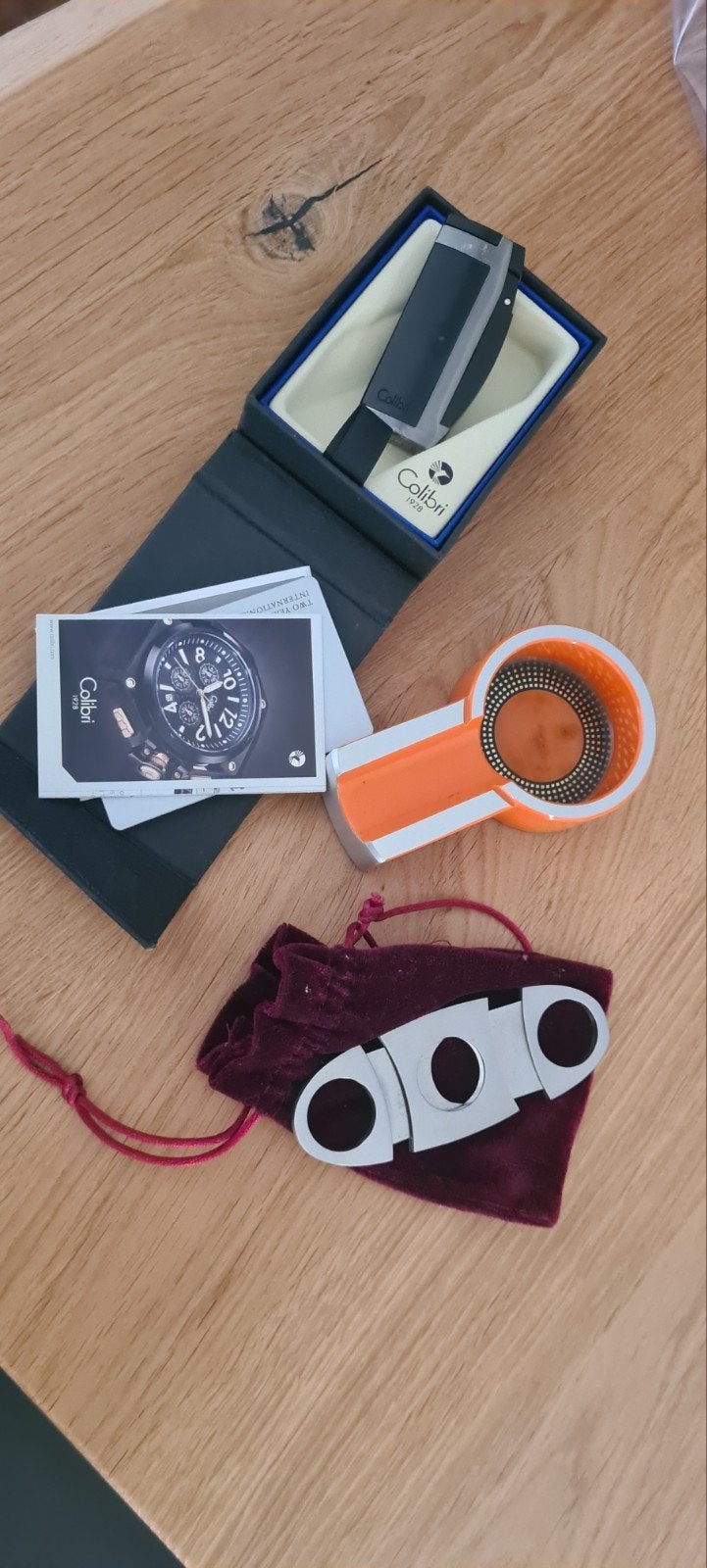 Aansteker Colibri, asbak + sigarenknipper, Verzamelen, Ophalen, Aansteker