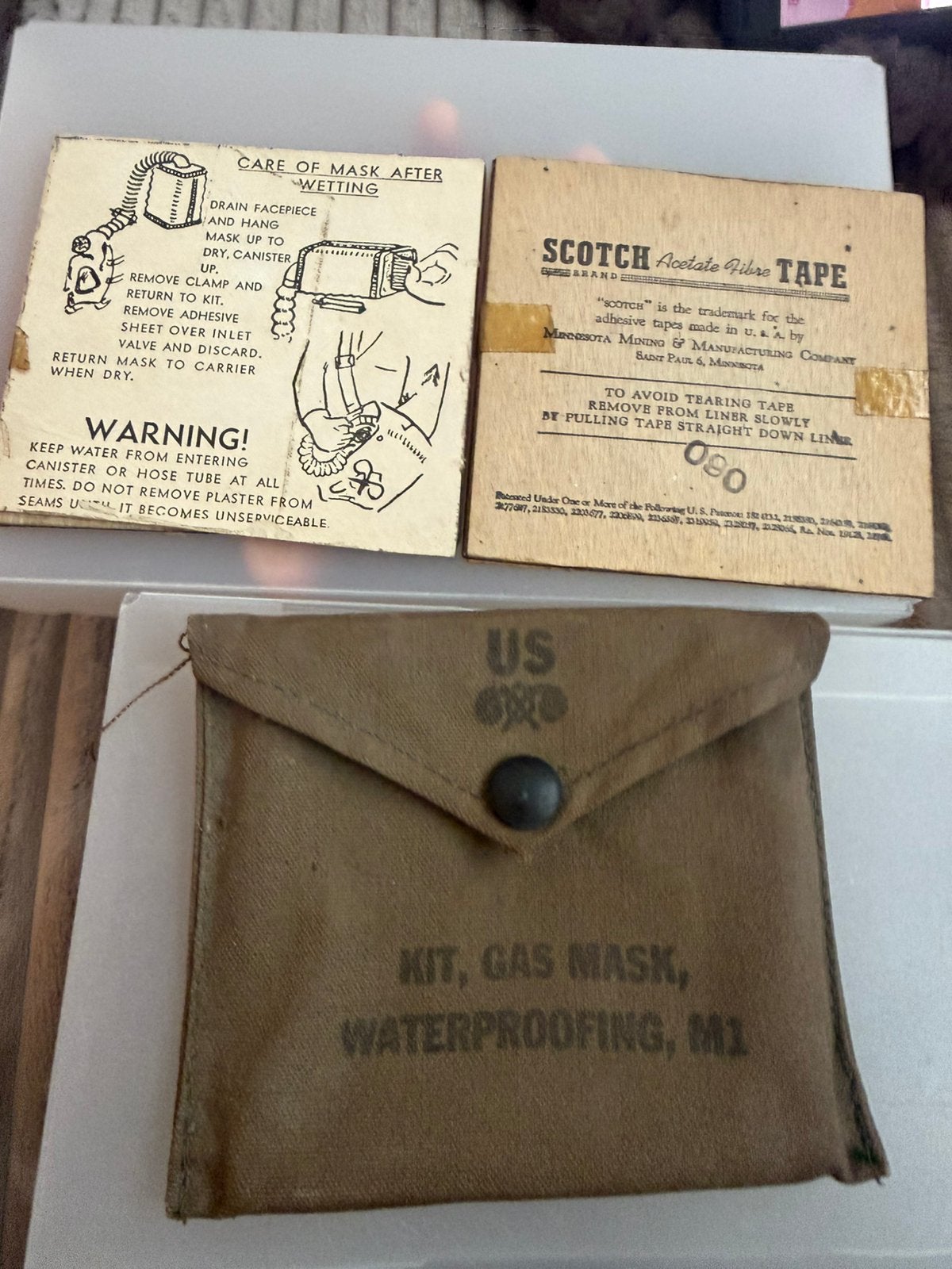 Kit gasmasker 2de Wereldoorlog, Verzamelen, Ophalen of Verzenden