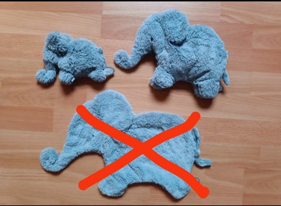 Simpel - Oscar de Olifant, Kinderen en Baby's, Speelgoed | Knuffels en Pluche, Blauw, Ophalen of Verzenden, Zo goed als nieuw