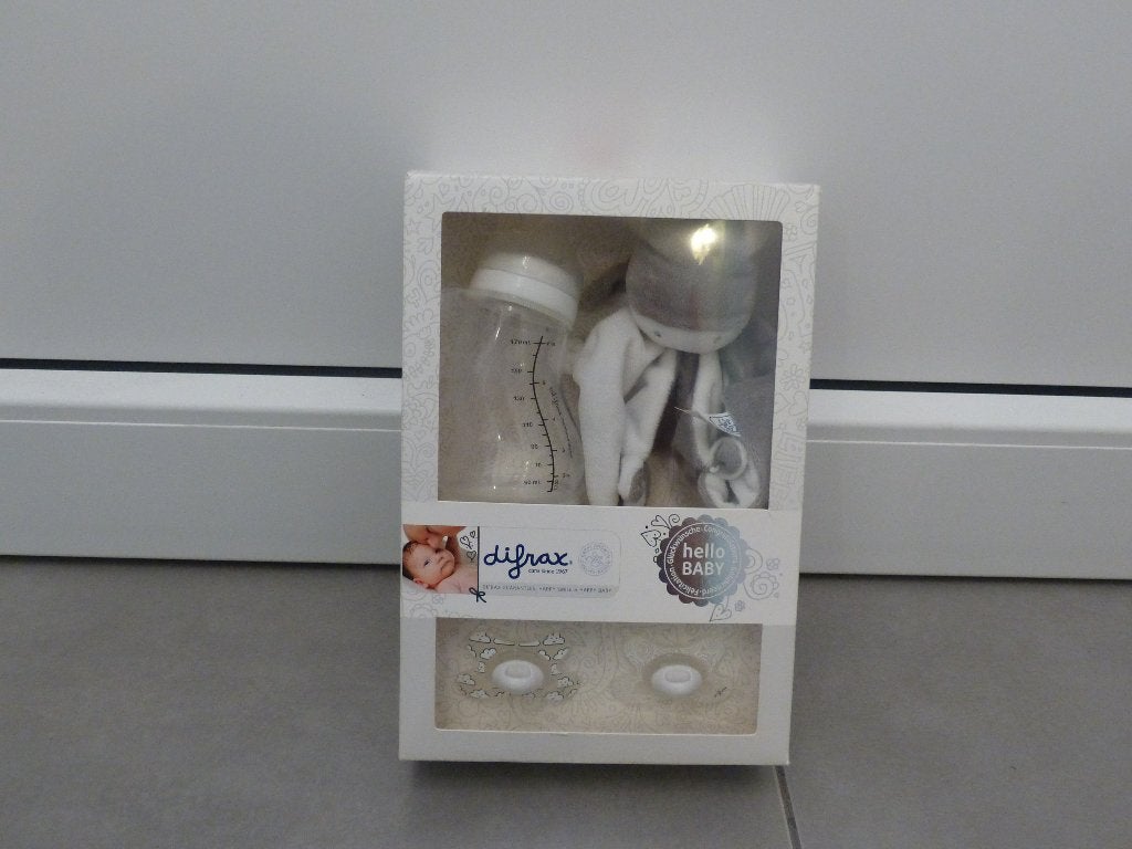 Difrax cadeausetje met flesje en speentjes, Ophalen of Verzenden, Zo goed als nieuw, Difrax