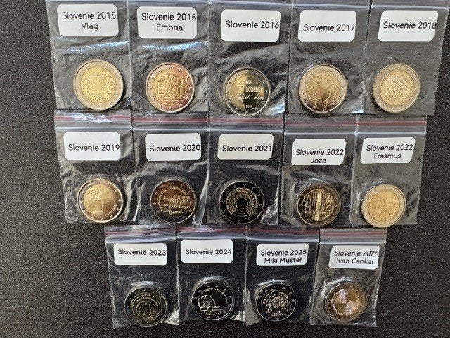 Verschillende UNC Herdenkingsmunten, Timbres & Monnaies, Monnaies | Europe | Monnaies euro, Enlèvement ou Envoi, 2 euros, Monnaie en vrac