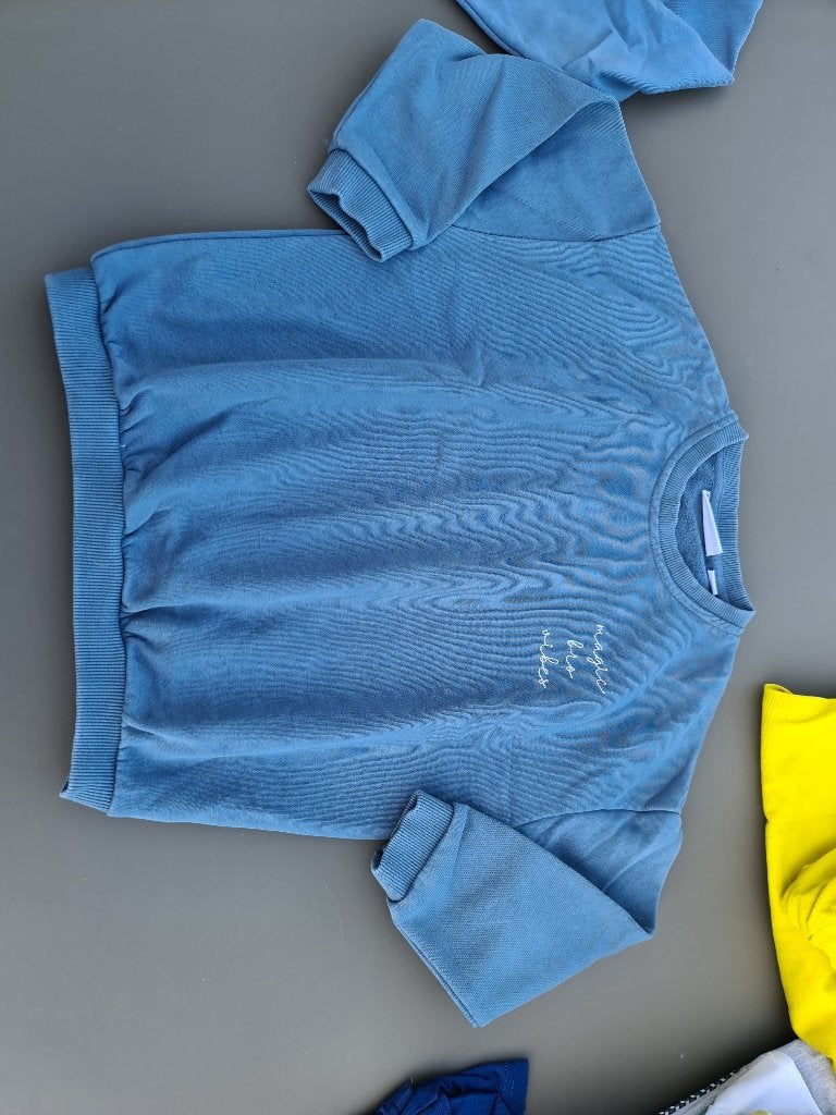 blauwe trui, pull, Ella en Rapha, 122, Kinderen en Baby's, Ophalen, Zo goed als nieuw