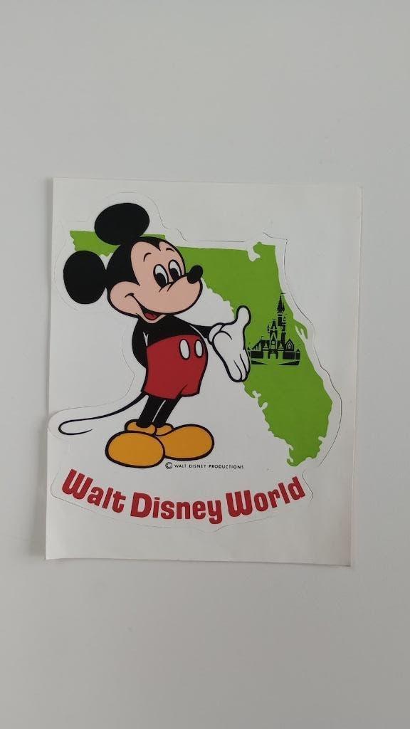 Walt Disney World sticker 1978, Ophalen of Verzenden, Mickey Mouse, Zo goed als nieuw, Overige typen