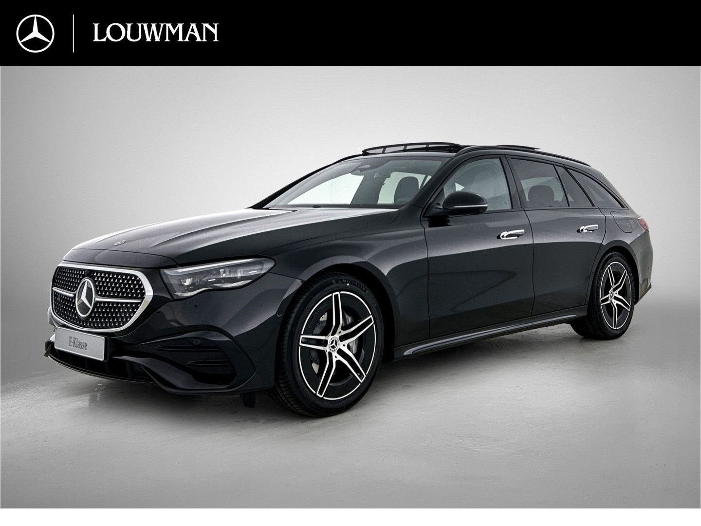 Mercedes-Benz E 300 Estate e Business Solution AMG | Premium, Auto's, Automaat, Zwart, Zwart, Break