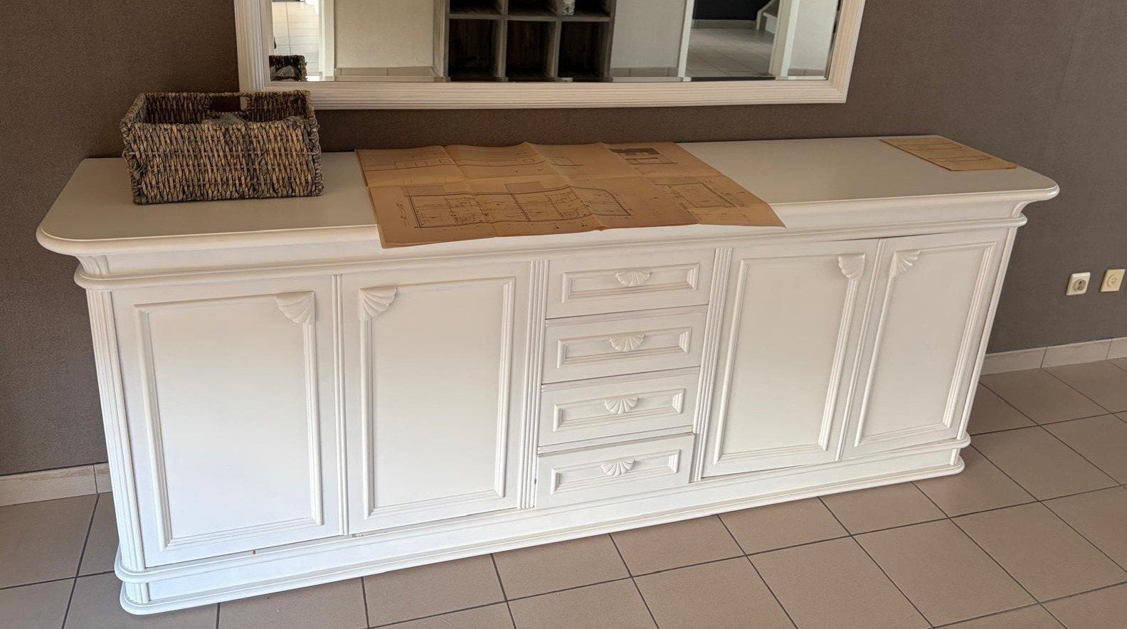 Dressoir met spiegel, Huis en Inrichting, Kasten | Dressoirs, Ophalen