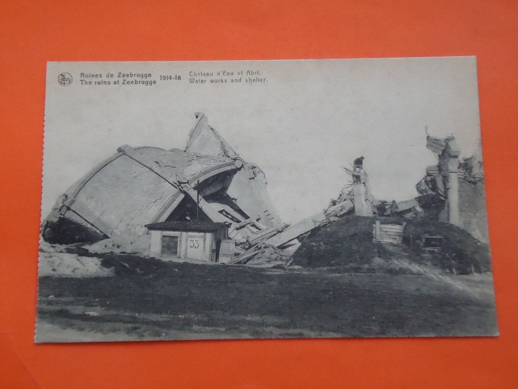 Oorlog 1914 - 1918  Zeebrugge Chateau d' Eau et Abri, Verzamelen, Postkaarten | België, Ophalen of Verzenden, Voor 1920, Ongelopen