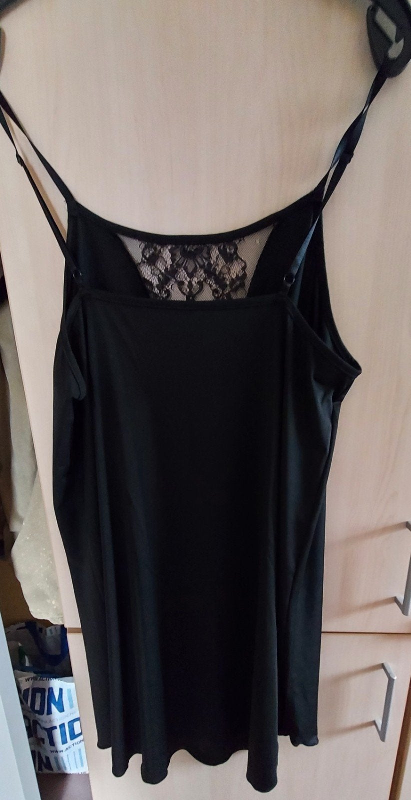 robe de nuit noire 2XL, Kleding | Dames, Pyjama's, Ophalen of Verzenden