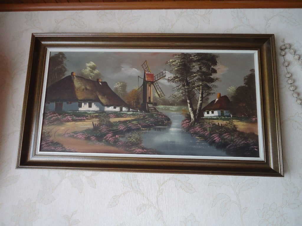 schilderij, Peinture acrylique, Paysage, Enlèvement, Toile