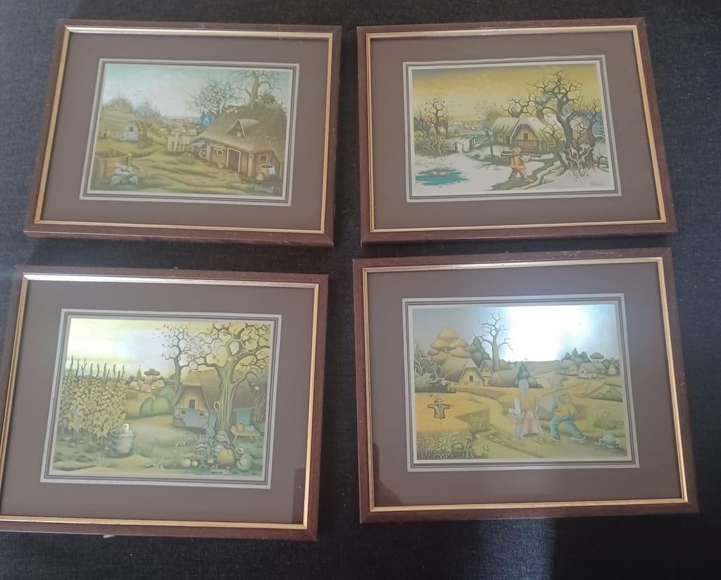 4 peintures de J.Cemkovam, Antiquités & Art, Enlèvement