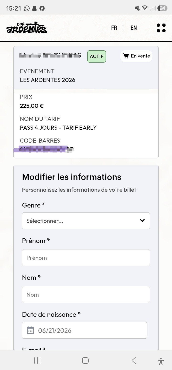 4 Day pass festival les ardentes, Tickets & Billets, Transports en commun