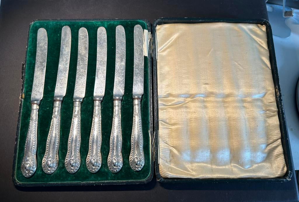 Birmingham 1911 Antiek zilveren bestek, Antiek en Kunst, Ophalen of Verzenden