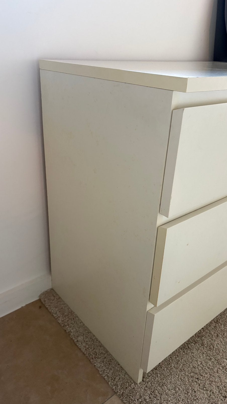2 Malm dressoirs met 3 laden, Ophalen, Gebruikt