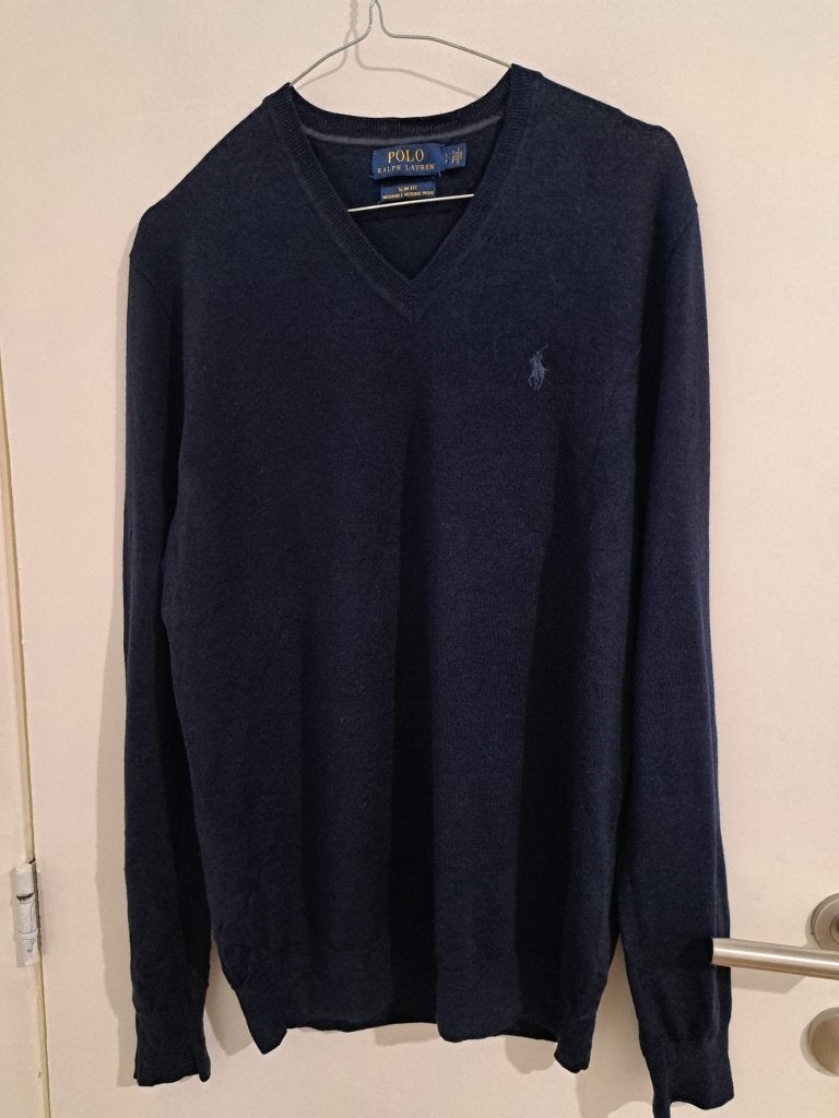 Ralph Laureen trui met V-hals, Blauw, Ophalen of Verzenden, Maat 46 (S) of kleiner, Polo Ralph Lauren