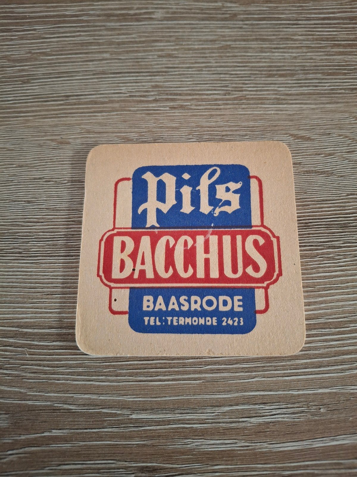 oud bierviltje bacchus baasrode, Ophalen of Verzenden