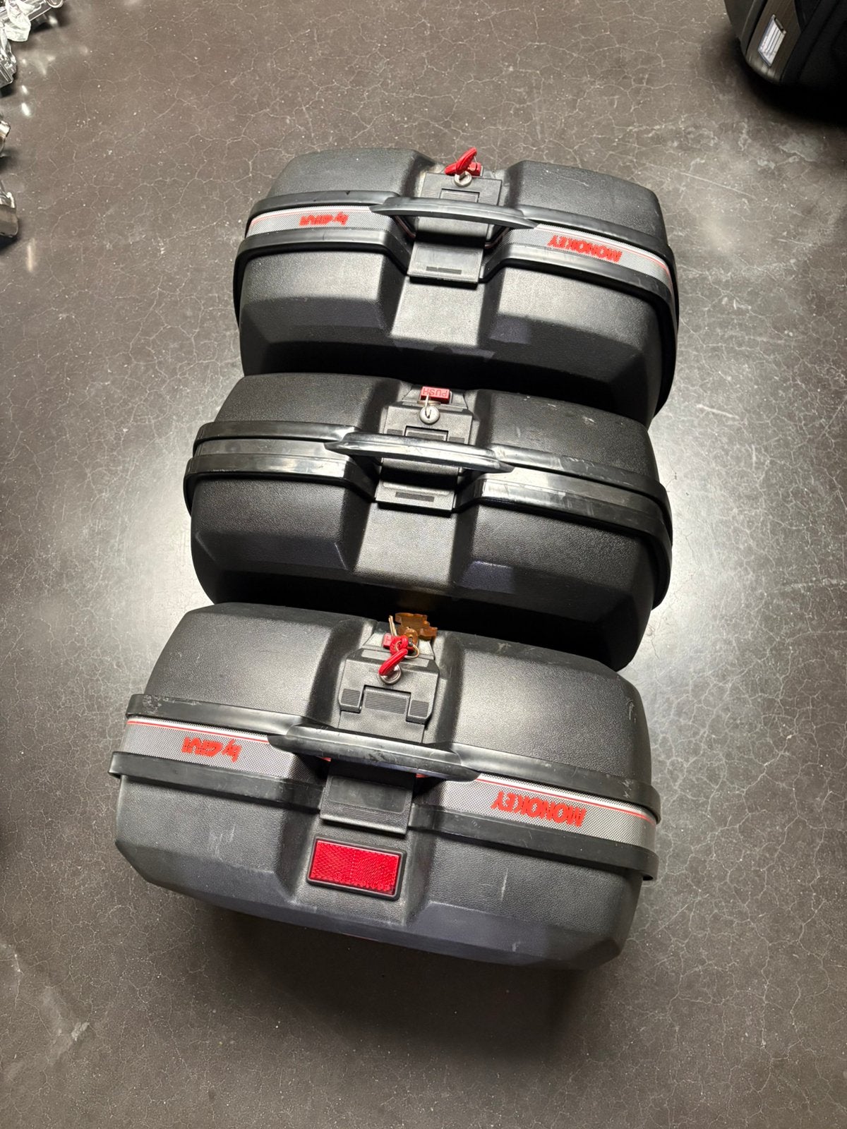 3 givi koffers, Motoren, Accessoires | Koffers en Tassen, Ophalen, Gebruikt