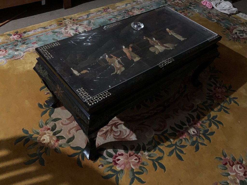 Chinese salontafel, ingelegd/gelakt, Ophalen