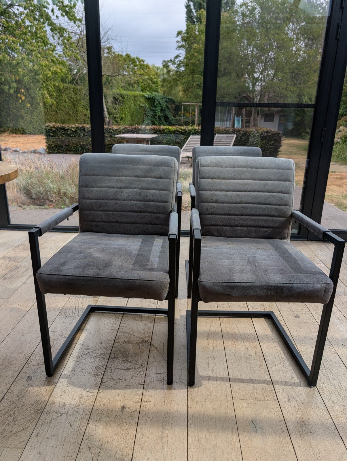 Set van 4 eetkamerstoelen, Huis en Inrichting, Ophalen, Gebruikt, Vier, Stof