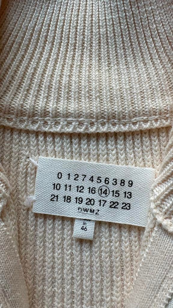 Cardigan Maison Margiela beige, Kleding | Dames, Ophalen of Verzenden, Zo goed als nieuw, Maat 38/40 (M), Beige